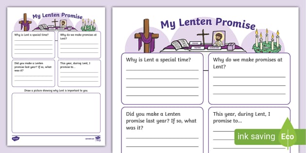 My Lent Promise Writing Frame (teacher made) - Twinkl