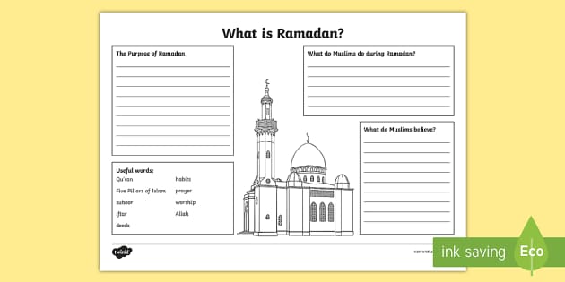 What is Ramadan? Worksheet for KS2