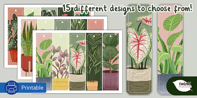 Printable Plant Bookmarks, Botanical themed (teacher made)