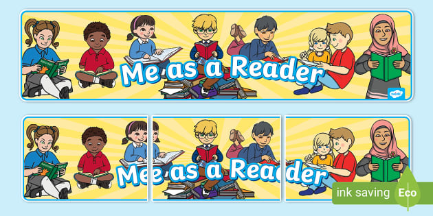 Me as a Reader Display Banner (teacher made) - Twinkl