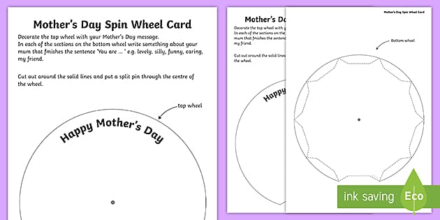Mother's Day Spin Wheel Card