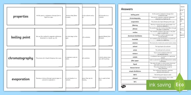 Separating Mixtures Loop Cards (teacher Made) - Twinkl