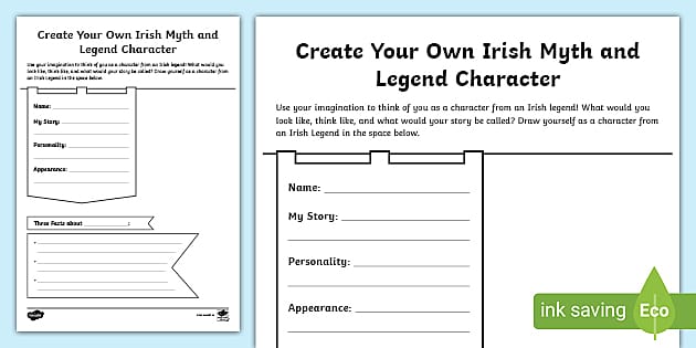 Create your own Irish Myth and Legend Character - Twinkl