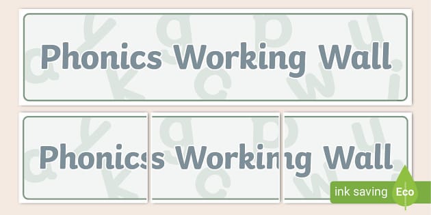 Neutral Phonics Working Wall Display Banner (teacher made)