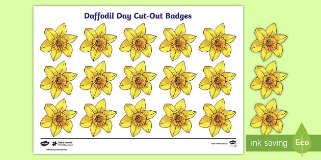 FREE! - Cut-Out Daffodil Day Badges Paper Craft | Twinkl