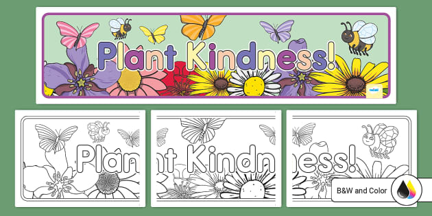 Plant Kindness! Banner (teacher made) - Twinkl