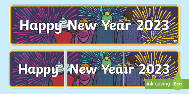 Happy New Year 2023 Banner, Classroom Resources