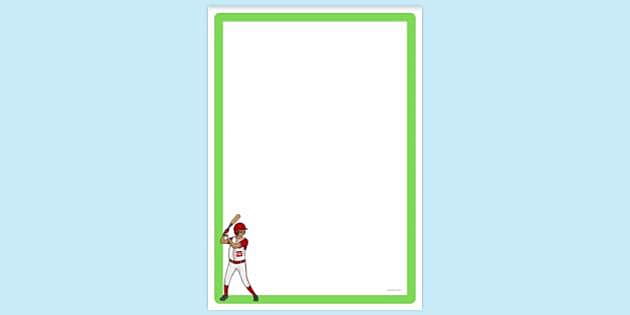 baseball themed border