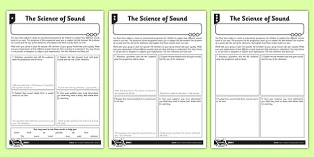 the science of sound worksheet worksheet teacher made