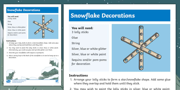 Snowflake Popsicles Sticks Shapes Flash Cards by Where Students Play and  Learn
