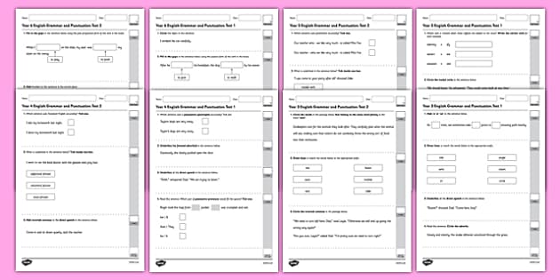 Year 6 Literacy Assessment Paper - Punctuation and Grammar