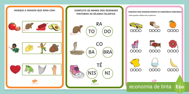 Onsciência fonológica vogais - Recursos de ensino