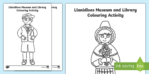 FREE! - Llanidloes Museum and Library Colouring Activity | Twinkl