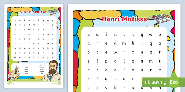 Matisse Word Search (teacher made) Twinkl