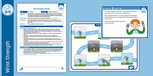 Wrist Strength Fine Motor Activity: Creating a Thunderstorm