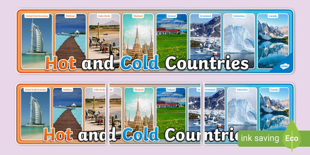 Hot and Cold Countries Photo Display Banner (Teacher-Made)