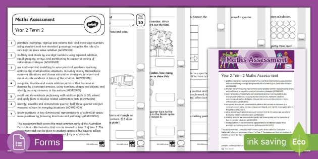 Year 2 Term 2 Maths Assessment (teacher made) - Twinkl