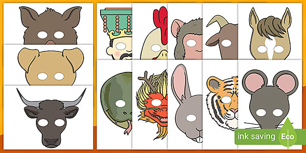 Animal Color-In Masks (Pack of 8) Craft Kits