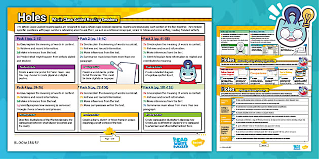 Free! - Uks2 Holes Read, Write, Succeed Guided Reading Overview