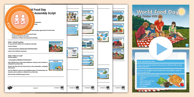 Upper Primary World Food Day Assembly Pack (teacher made)