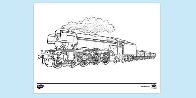 Original Railway Colouring Page | Colouring Sheets