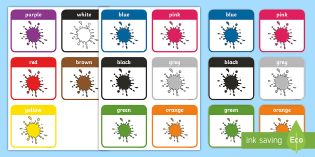 EYFS flash cards Laminated wipe clean Learn COLOURS 