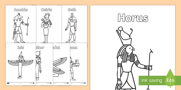 Free Ancient Egyptian Gods Colouring Pages For Kids