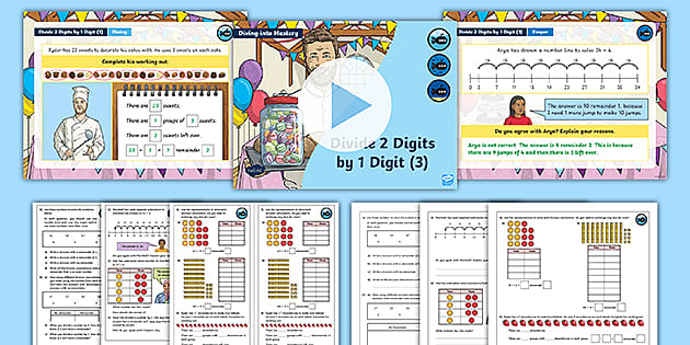 👉 Year 3 Diving Into Mastery: Divide 2 Digits By 1 Digit (3) Pack