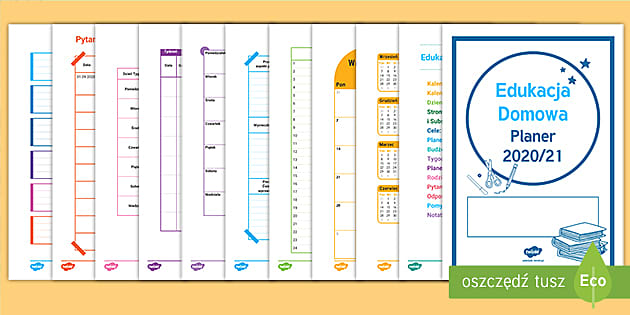 Edukacja Domowa - Planer 2020/2021 (teacher Made) - Twinkl