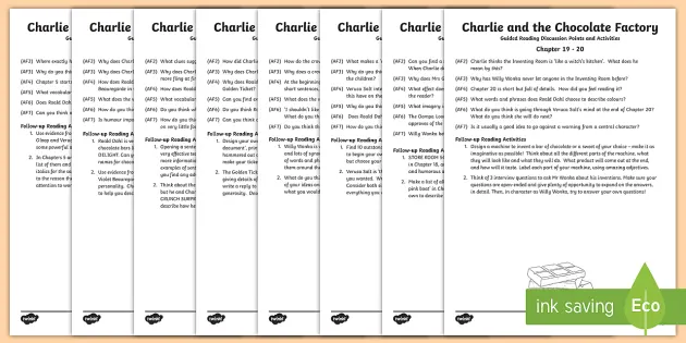 Free Leveled Guided Reading Questions Pack To Support Teaching On Charlie