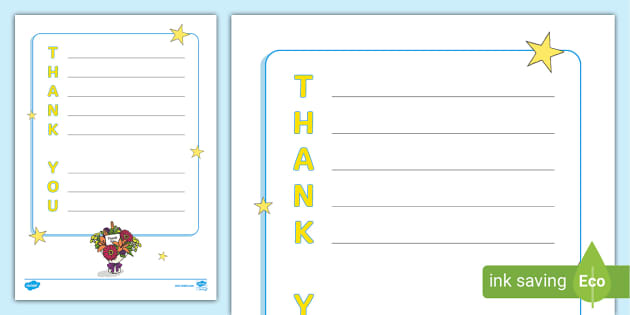 Thank You Acrostic Poem Template (teacher made) - Twinkl