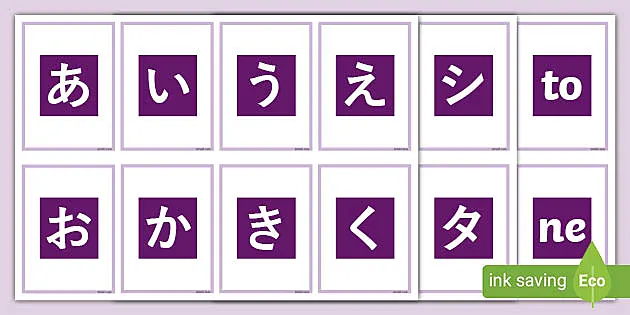 Hiragana Katakana Romaji Matching Card Game Teacher Made