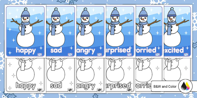 Snowman Emotions Posters (Teacher-Made) - Twinkl