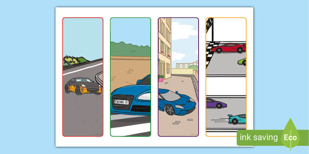 FREE! - Printable Supercars Display Bookmarks - Twinkl