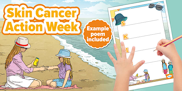 Skin Cancer Action Week: Skin Acrostic Poem Template and Example