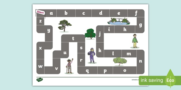 Alphabet Race Track,alphabet (teacher Made) - Twinkl