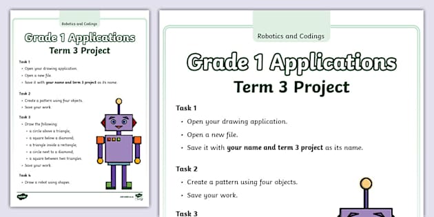 Robotics and Coding - Grade 1 Drawing App Project Term 3