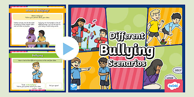 Different Bullying Scenarios PowerPoint
