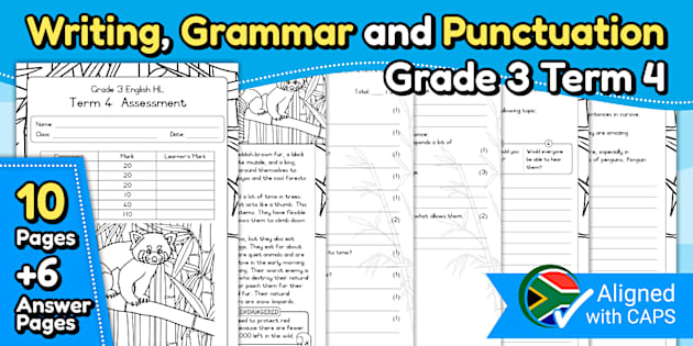 Grade 3 English Home Language - Term 4 Assessment - Comprehension