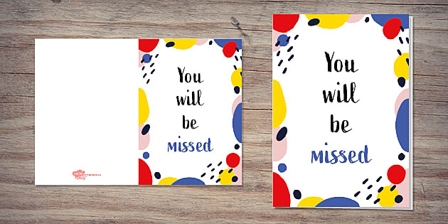 farewell greeting cards for teachers