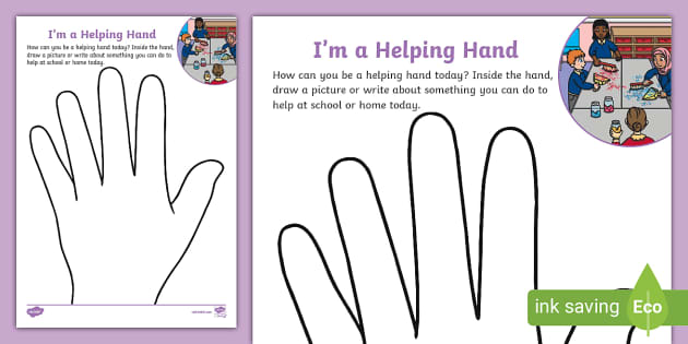 helping hands worksheet
