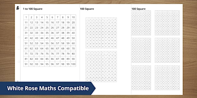 👉 1 to 100 Square (teacher made) - Twinkl