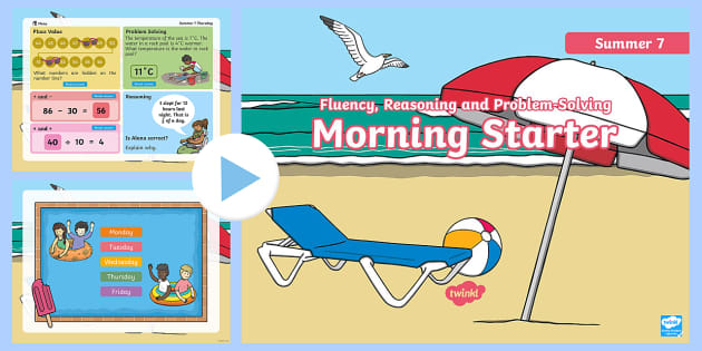 Year 2 Maths Summer Morning Starter PowerPoint 7 Twinkl