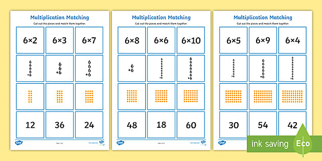 Multiplication Games 6 Times Tables