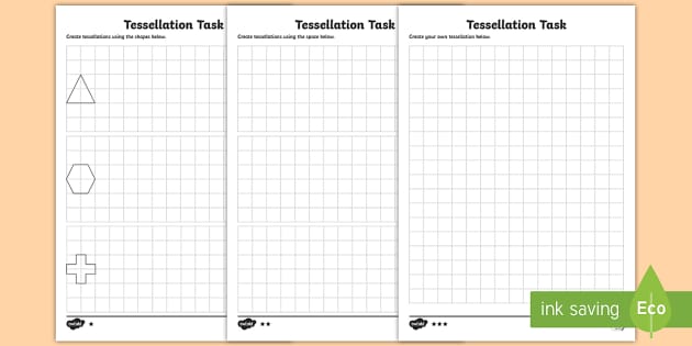 Tessellation Creation Task Differentiated Worksheets