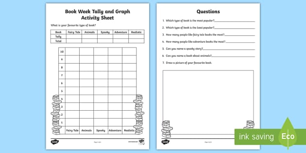 Book Week Count And Graph Worksheet öğretmen Yaptı