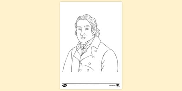 Edward Jenner Portrait Colouring | Colouring Sheet - Twinkl