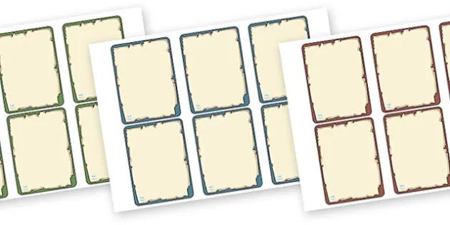 Blank Editable Playing Cards Templates Pirate Themed