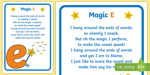 Magic E Display Poster-Irish (teacher made) - Twinkl