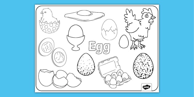 Egg Doodle Colouring Page (teacher made) - Twinkl